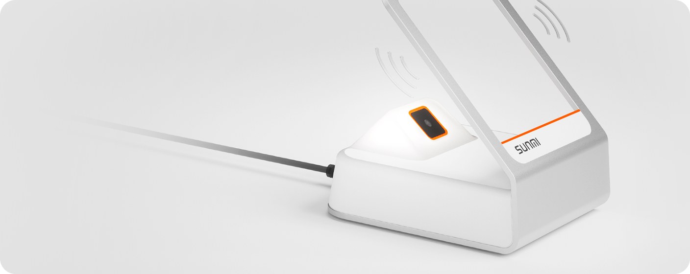 Sunmi Blink 2 auto-trigger sensor lighting up as a phone is presented