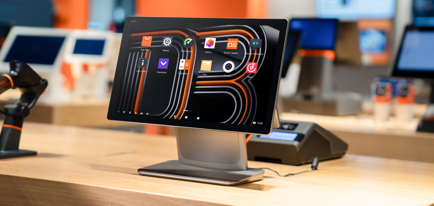 Sunmi D3 Pro used as a restaurant counter POS