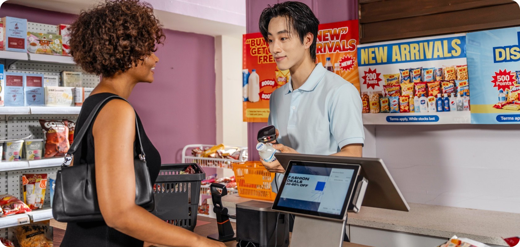Sunmi D3 used at a convenience store checkout