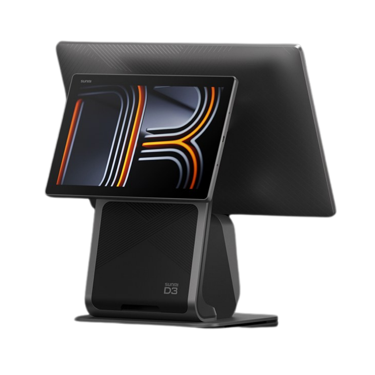 Sunmi D3 dual-screen desktop POS with built-in 80mm printer base