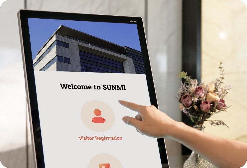 Sunmi Flex 3 used for visitor registration check-in