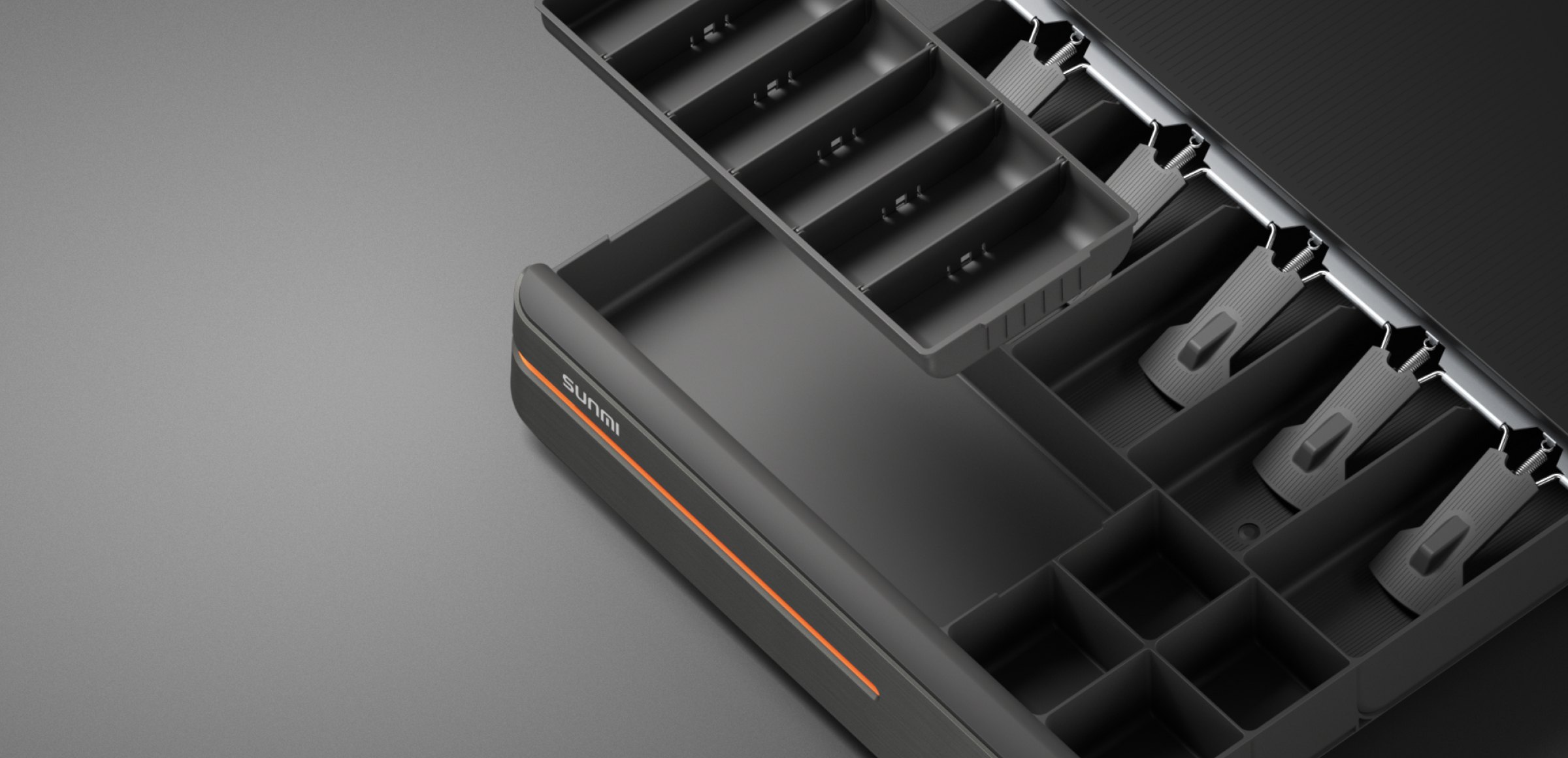 Sunmi Max Cash Drawer removable coin tray detail