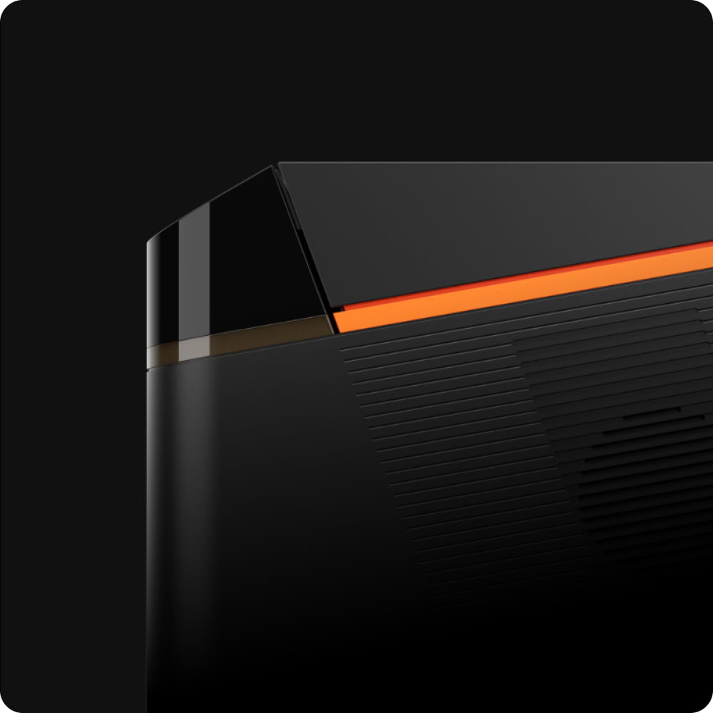 Sunmi 80mm printer design detail with heat-vent and orange accent