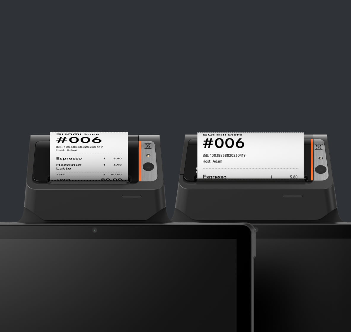 Built-in 80mm printer