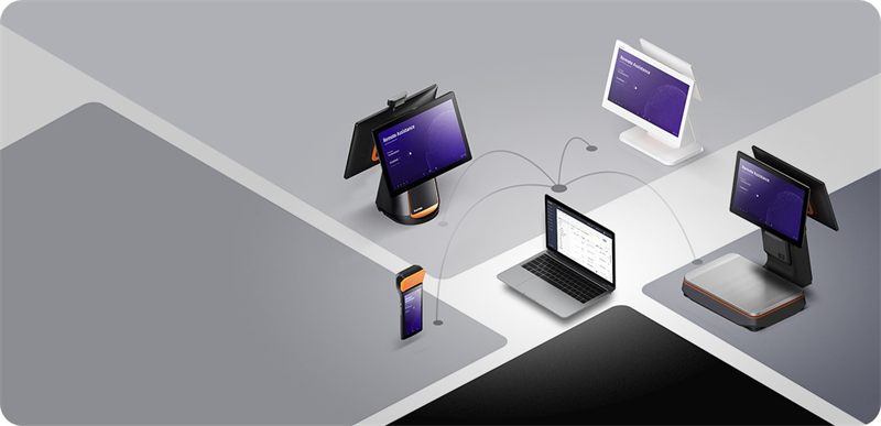 A fleet of Sunmi devices managed from Sunmi DMP